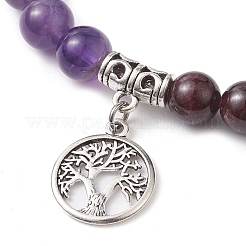 Armbänder Chakra Edelstein Perlen Stretch&nbsp;BJEW-JB10204-01