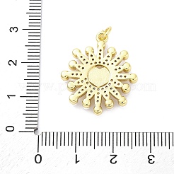 Pendentifs en laiton micro pavé de zircone cubique émail ABS imitation perle&nbsp;KK-D325-22G-03