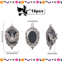 10 Stück ovale Halloween-Anhänger aus Legierung&nbsp;FIND-SC0011-18B