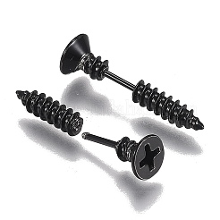 Pendientes unisex de acero inoxidable 304 con revestimiento al vacío de PVD&nbsp;EJEW-F261-01C