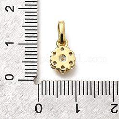 Pendentifs avec zircon cubiques à micro-pavés en laiton&nbsp;KK-Z093-41G