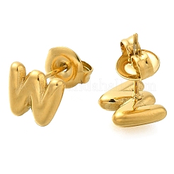 Pendientes de botón de acero inoxidable 304&nbsp;EJEW-I316-01G-W