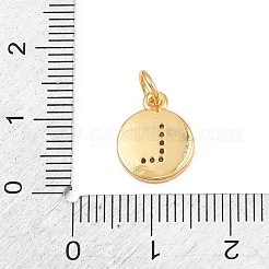 Ciondoli in ottone zirconi chiari micro pavé&nbsp;CU-CBA56CE-12G-L