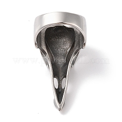 Wikinger-Fingerringe aus 304 Edelstahl mit Krähenkopf für Herren&nbsp;RJEW-U005-14A-P