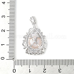 925 ciondolo a forma di fiore in argento sterling con zirconia cubica trasparente&nbsp;STER-M092-03P