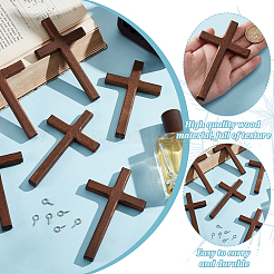6 Stück Holzkreuz-Wanddekoration&nbsp;AJEW-GO0002-23C