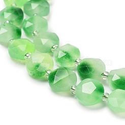 Gefärbt natürlichen weißen Jade Perlen Stränge&nbsp;G-C116-A181-01B