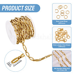 DIY 304 Edelstahl ovale Gliederketten Halsketten/Armbänder Herstellungssets&nbsp;DIY-TA0012-75