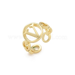 Anelli per polsini aperti in ottone da donna&nbsp;RJEW-K289-01G-V
