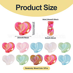 10 Stück UV-beschichtete undurchsichtige Acrylperlen&nbsp;OACR-TA0004-07