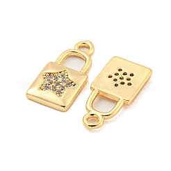 Messing micro pave klare zirkonia anhänger&nbsp;KK-G492-03A-G