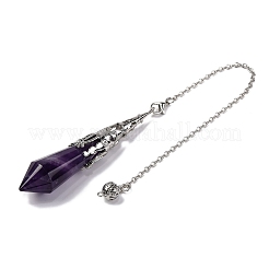 Natürliches Amethyst-Pendel mit spitzem Punkt&nbsp;G-H285-06P-A04