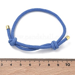 Pulsera ajustable de cordón de nailon redondo estilo Milano con cierre deslizante&nbsp;FB-H001-01G