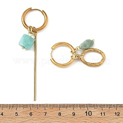 Orecchini a cerchio huggie in acciaio inossidabile 202&nbsp;EJEW-JE07392-02