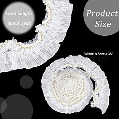 Plissierter Chiffon-Blumenspitzenbesatz&nbsp;SRIB-NB0001-08