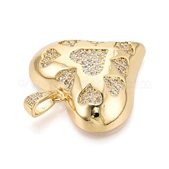 Pendenti in zirconi cubici trasparenti in micro pavè di ottone&nbsp;KK-N268-97B-G