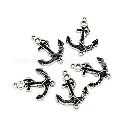 Anker Antik Silber Ton Legierung Strass Verbinder Verbindungen&nbsp;LS-ALRI-N024-03E