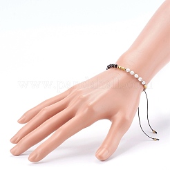 Bracelets réglables de perles tressées avec cordon en nylon&nbsp;BJEW-JB06024-03