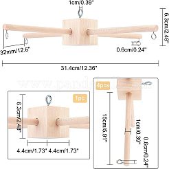 Ensemble de supports en bois d'eucalyptus bricolage&nbsp;AJEW-WH0013-33