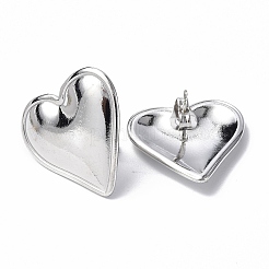 Orecchini a bottone a forma di cuore in acciaio inossidabile 304 per donna&nbsp;X-EJEW-F300-16P
