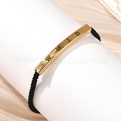 Bracelets coulissants en cordon polyester avec inscription « wwjd »&nbsp;BJEW-P384-01G