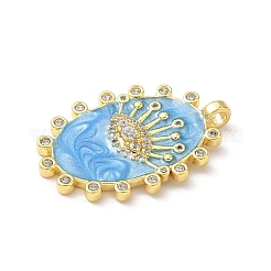Colgante micropavé cubic zirconia de latón&nbsp;KK-F905-24G-03