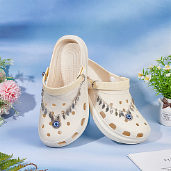 Chaîne de décoration de chaussures en alliage et résine et strass mauvais œil&nbsp;FIND-AB00024-01
