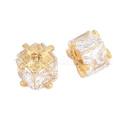 Perles de zircone cubique claires en laiton&nbsp;KK-B186-21C-G