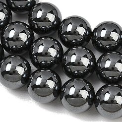 Chapelets de perles hématite synthétique sans magnétique&nbsp;GG-CBAB93D-B01-12mm