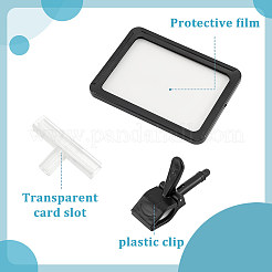 3 portacartello con clip in plastica PVC regolabile&nbsp;AJEW-FG0003-58
