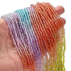 Fili di perline in vetro verniciato trasparente&nbsp;LS-DGLA-A034-T1mm-A12
