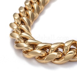 Bracelets à maillons cubains en acier inoxydable 304 pour hommes&nbsp;BJEW-P263-B02-G