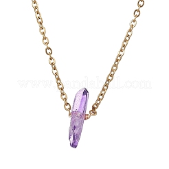 Colliers avec pendentif en forme de balle en cristal de quartz naturel teint&nbsp;NJEW-JN04536