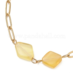 Braccialetti con maglie di perline di ambra naturale&nbsp;BJEW-JB13495