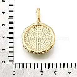 Pendenti in ottone micro pavé di zirconi cubici e smalto&nbsp;KK-R222-15G-02