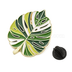 Alfileres de esmalte monstera deliciosa&nbsp;JEWB-I060-01G-02