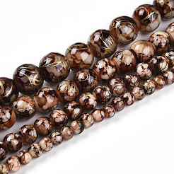 Perles de verre de peinture de cuisson&nbsp;X1-DGLA-N003-10mm-B06