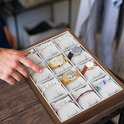Uhren-Organizer-Tabletts aus Holz mit 12 Fach&nbsp;AJEW-WH0348-721