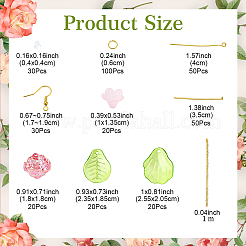DIY-Set zur Schmuckherstellung mit Blumen- und Blatt-Acryl-Ohrringen&nbsp;DIY-YW0010-07