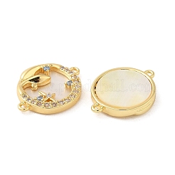 Bunte Wal-Verbindungsanhänger mit Pavé-Fassung aus Messing mit kubischen Zirkonia&nbsp;ZIRC-P110-08G