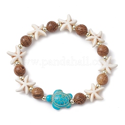 10 Uds. Conjuntos de pulseras elásticas con cuentas de madera&nbsp;BJEW-JB10719