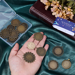 16 stücke 8 stile legierung anhänger cabochon einstellungen&nbsp;TIBEP-SC0003-51