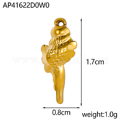 Breloques conques pendentifs en acier inoxydable 304&nbsp;STAS-OY004-29G