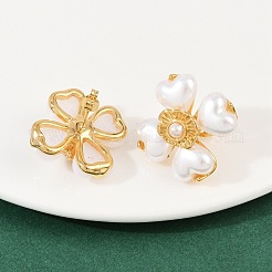 Pendientes de flor de acero inoxidable 304&nbsp;LS-EJEW-A138-09G