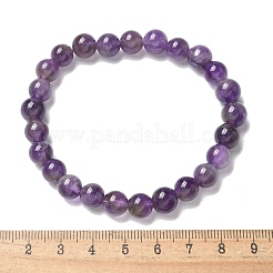 Braccialetti naturali ametista di stirata del branello&nbsp;X-BJEW-K212-B-034