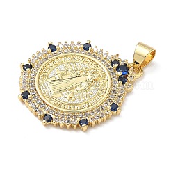 Colgante micropavé cubic zirconia de latón&nbsp;KK-Q068-33A-G