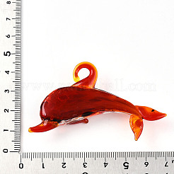 Handgefertigte Silberfolie lampwork großen Anhänger&nbsp;LS-LAMP-T023-13E