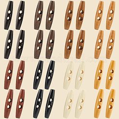 32 pz 8 colori bottoni in legno a 2 fori&nbsp;DIY-GF0011-42A