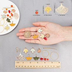 Kits de fabrication de boucles d'oreilles à thème d'automne DIY&nbsp;DIY-SC0015-82