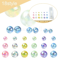 DIY-Kits zur Herstellung von Armbändern aus runden transparenten Acrylperlen&nbsp;DIY-FS0008-17